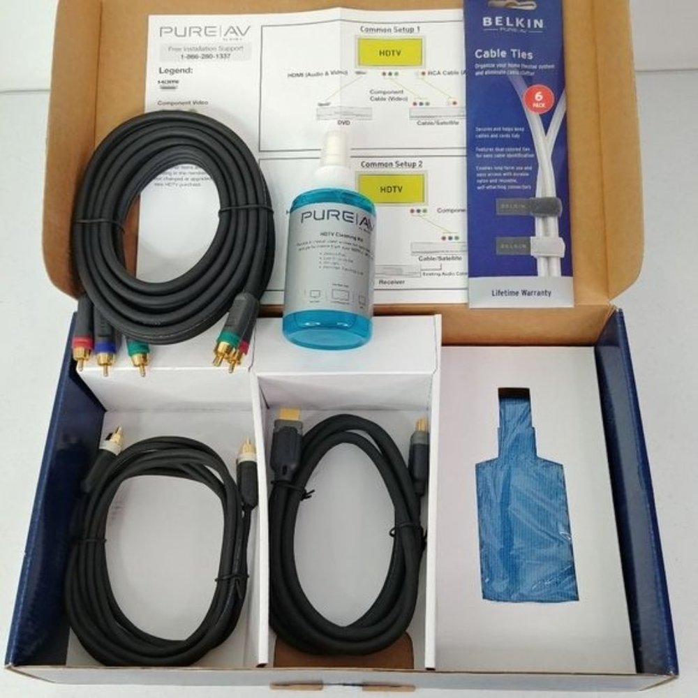 Belkin pure AV HDTV cable kit HIGH Quality Cables NEW